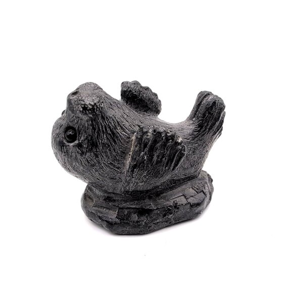 Wolf Original Young Seal Handcrafted Sculpture Figure Canada Signed Stone/Resin - Picture 1 of 10